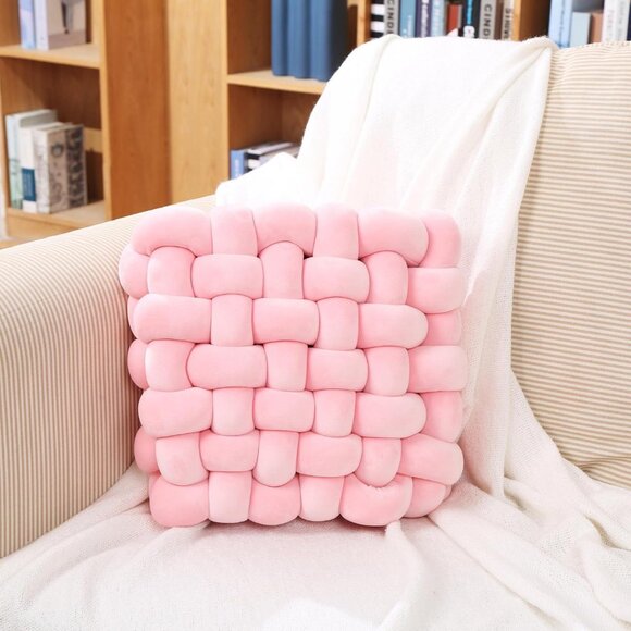 Luxury Home Decor Hand-weave Cushion Wool Knot Throw PillowSmall(13L*11.8W*4.7H) - Picture 10 of 10
